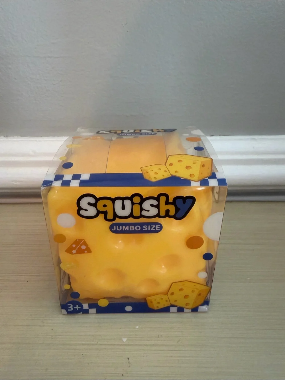 Jumbo Size Squishy Yellow Cheese Squeeze Toy